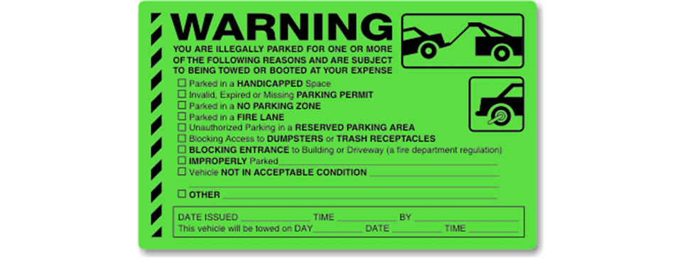 Maintenance Parking Lot Guidelines