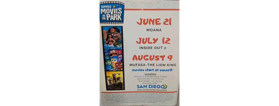 Movie in the park at Morley Field 