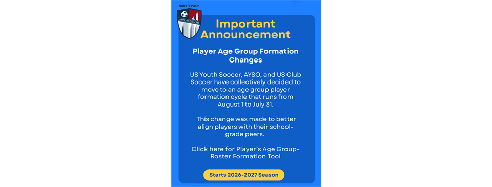 AYSO Age Group Changes